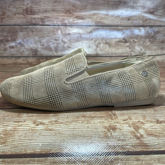 Manuela De Juan Honey Scottish Houndstooth Print Smoking Shoe size 34 usa 1.5 - Picture 2 of 9